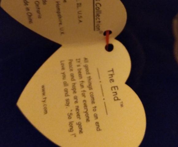 TY original Beanie Babies Bears "The End" and "The Beginning" - Picture 4 of 10